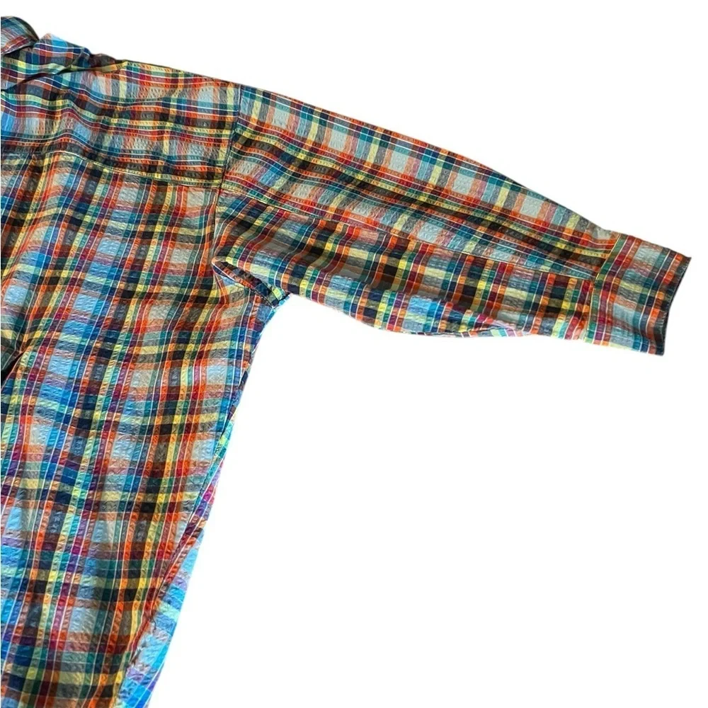 Urban Outfitters Multicolor Plaid Button Down Oversized Shirt Women’s Size XS